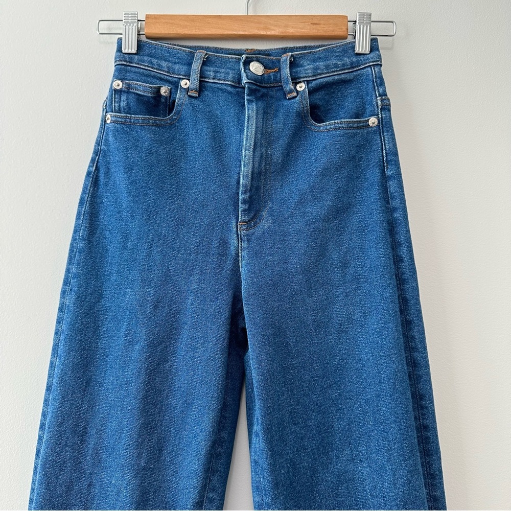 A.P.C. Spring High Rise Straight Leg Jeans Blue Denim Sz 24 - Picture 5 of 16